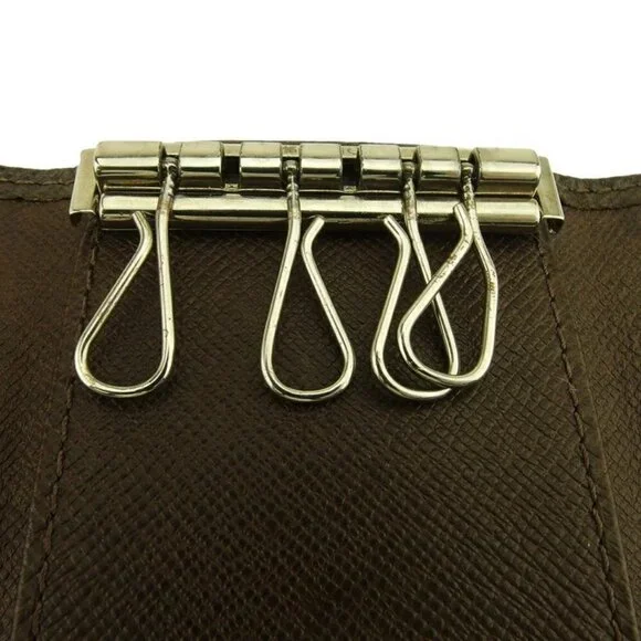 LOUIS VUITTON Key holder Brown silver Women M30538 Authentic secondhand